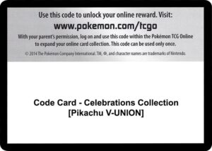 Karta Pokemon Code Card - Celebrations Collection [Pikachu V-UNION] - Celebrations