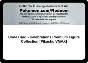 Karta Pokemon Code Card - Celebrations Premium Figure Collection [Pikachu VMAX] - Celebrations