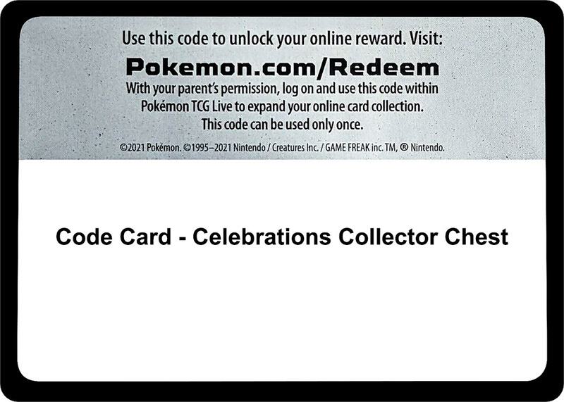 Karta Pokemon Code Card - Celebrations Collector Chest - Celebrations