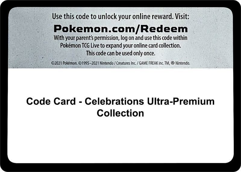 Karta Pokemon Code Card - Celebrations Ultra-Premium Collection - Celebrations