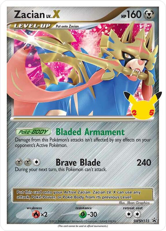 Karta Pokemon Zacian LV. X - SWSH135 - SWSH: Sword & Shield Promo Cards SWSH135