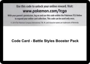 Karta Pokemon Code Card - Battle Styles Booster Pack - SWSH05: Battle Styles