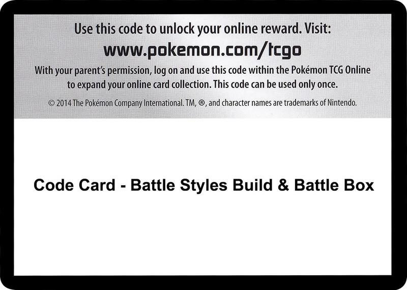 Karta Pokemon Code Card - Battle Styles Build & Battle Box - SWSH05: Battle Styles