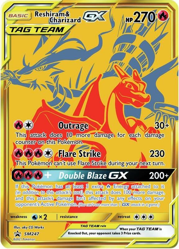 Karta Pokemon Reshiram & Charizard GX - SM247 - SM Promos SM247
