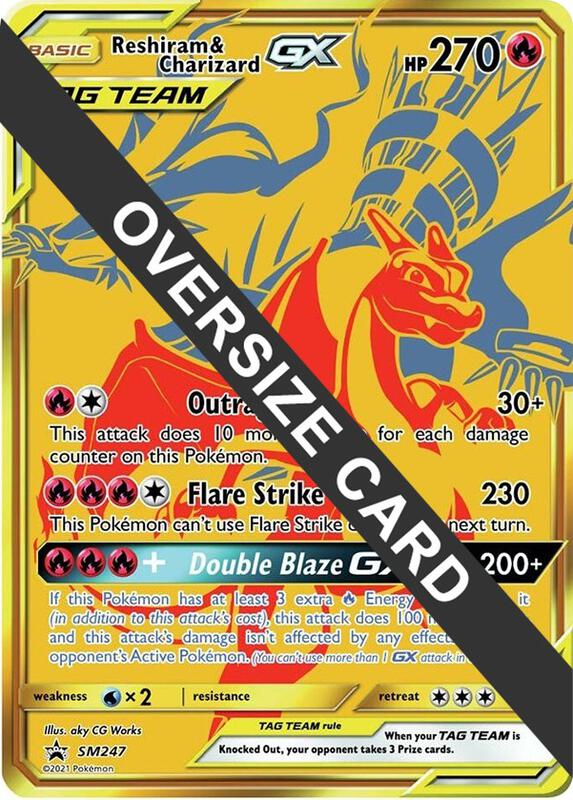 Karta Pokemon Reshiram & Charizard GX - SM247 - Jumbo Cards SM247