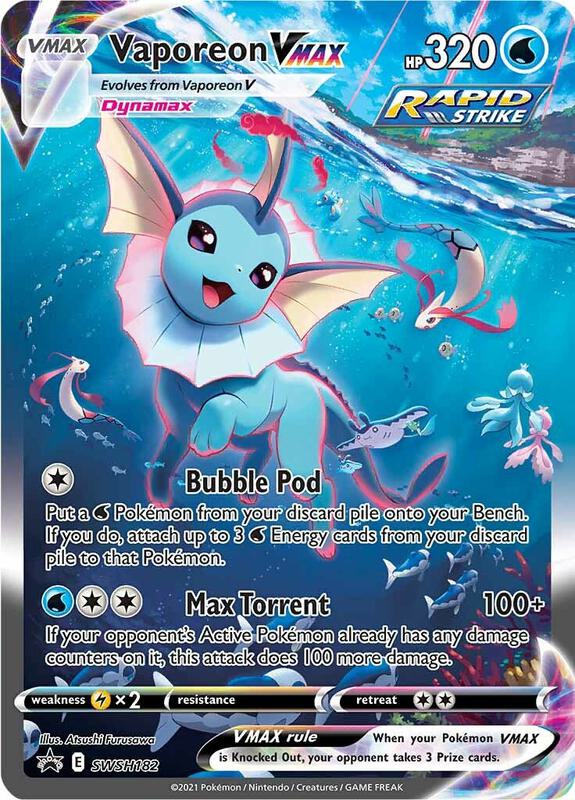 Karta Pokemon Vaporeon VMAX - SWSH182 - SWSH: Sword & Shield Promo Cards SWSH182