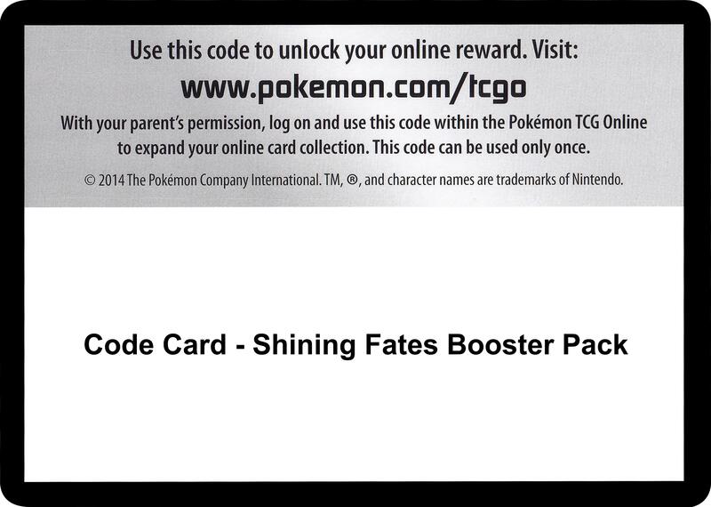 Karta Pokemon Code Card - Shining Fates Booster Pack - Shining Fates