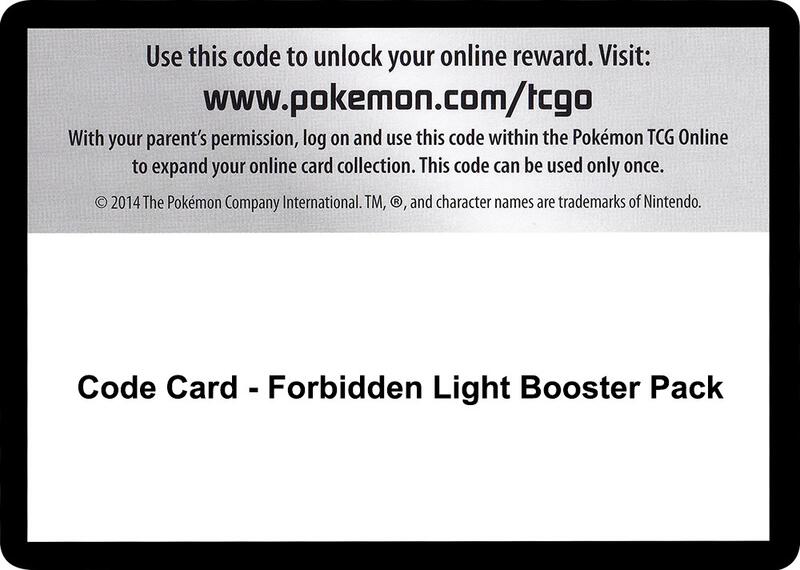 Karta Pokemon Code Card - Forbidden Light Booster Pack - SM - Forbidden Light