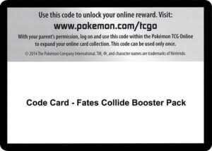 Karta Pokemon Code Card - Fates Collide Booster Pack - XY - Fates Collide
