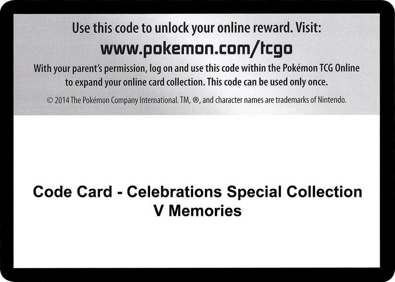 Karta Pokemon Code Card - Celebrations Special Collection - V Memories - Celebrations