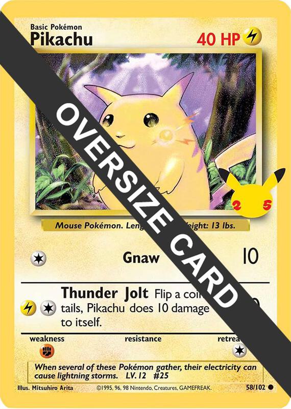 Karta Pokemon Pikachu 58/102 (25th Anniversary) - Jumbo Cards