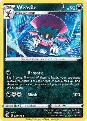 Weavile 087/172 - Brilliant Stars