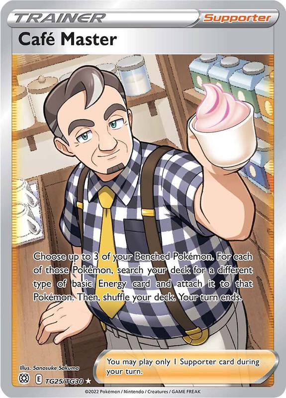 Karta Pokemon Cafe Master - SWSH09: Brilliant Stars Trainer Gallery TG25/TG30