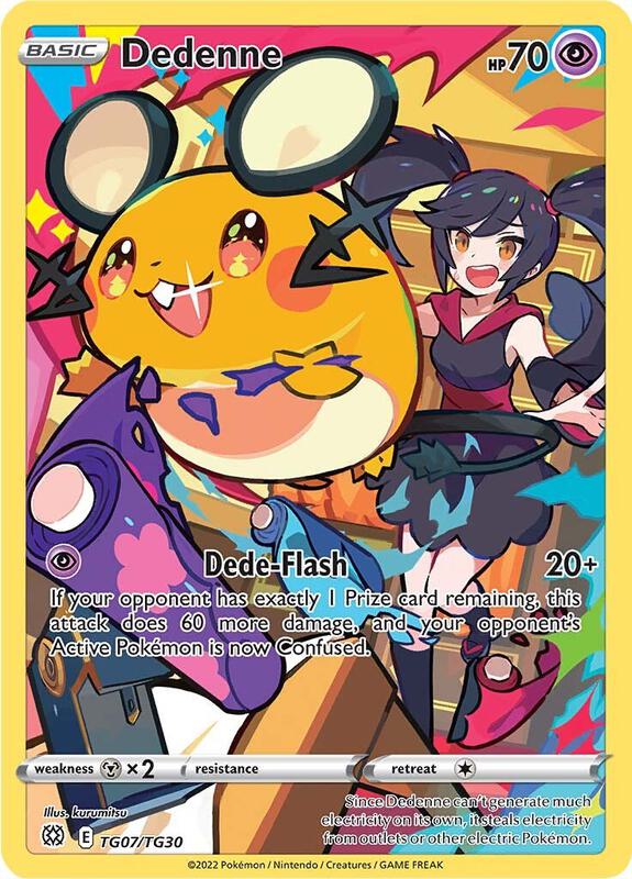 Karta Pokemon Dedenne - SWSH09: Brilliant Stars Trainer Gallery TG07/TG30
