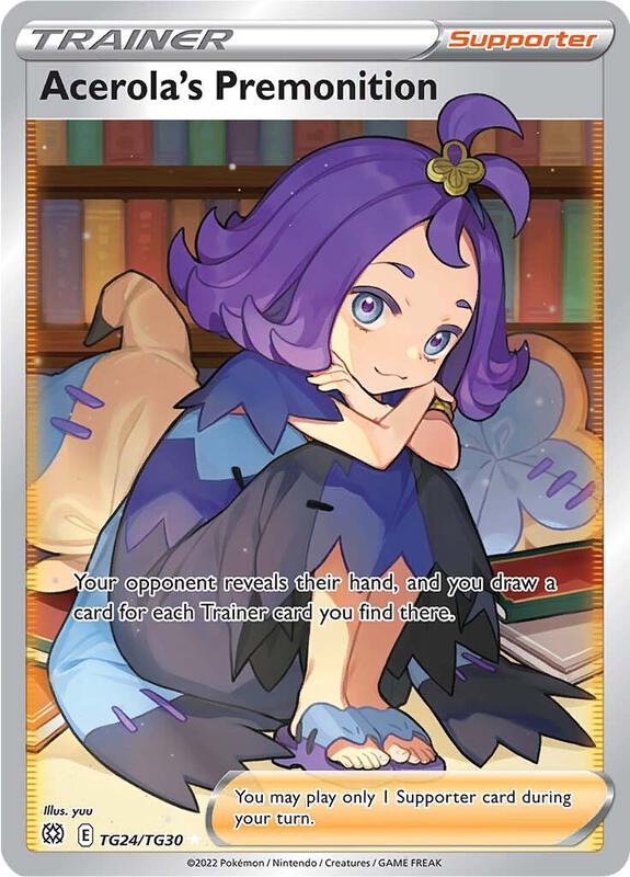 Karta Pokemon Acerola's Premonition - SWSH09: Brilliant Stars Trainer Gallery TG24/TG30