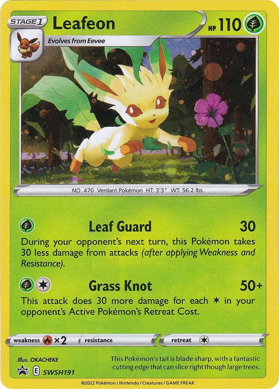 Karta Pokemon Leafeon - SWSH191 - SWSH: Sword & Shield Promo Cards SWSH191