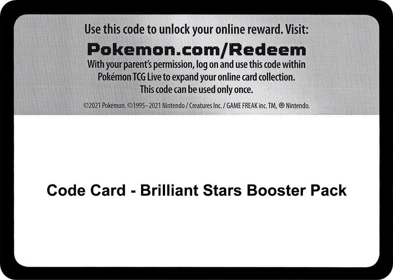 Karta Pokemon Code Card - Brilliant Stars Booster Pack - SWSH09: Brilliant Stars