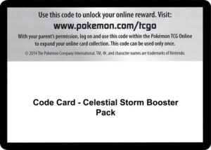 Karta Pokemon Code Card - Celestial Storm Booster Pack - SM - Celestial Storm