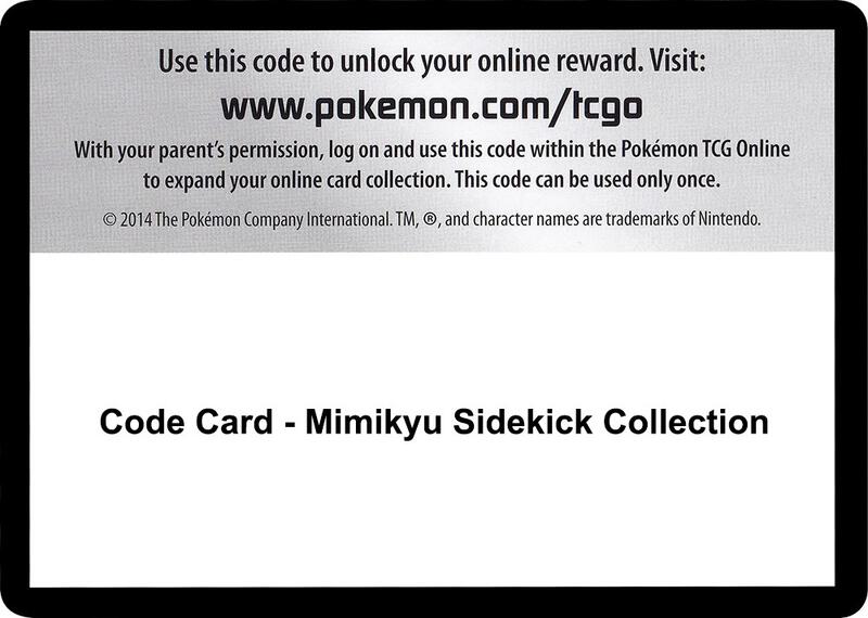 Karta Pokemon Code Card - Mimikyu Sidekick Collection - SM - Crimson Invasion