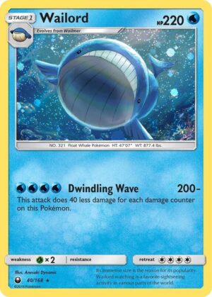 Wailord 40/168 (Cosmos Holo) - Blister Exclusives