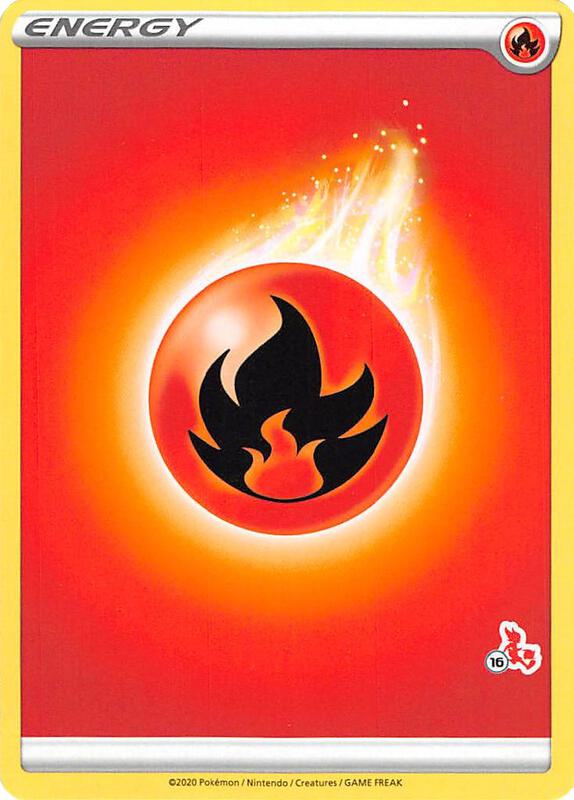 Karta Pokemon Fire Energy (#16 Cinderace Stamped) - Battle Academy 2022
