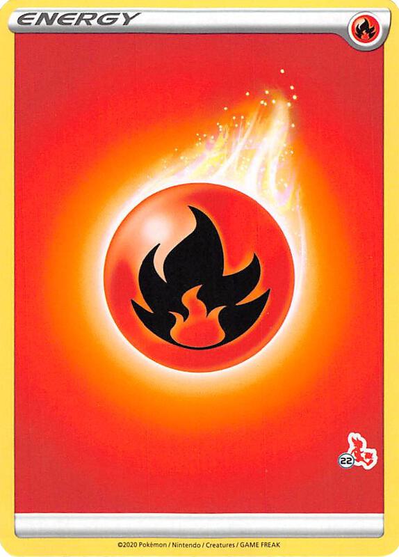 Karta Pokemon Fire Energy (#22 Cinderace Stamped) - Battle Academy 2022