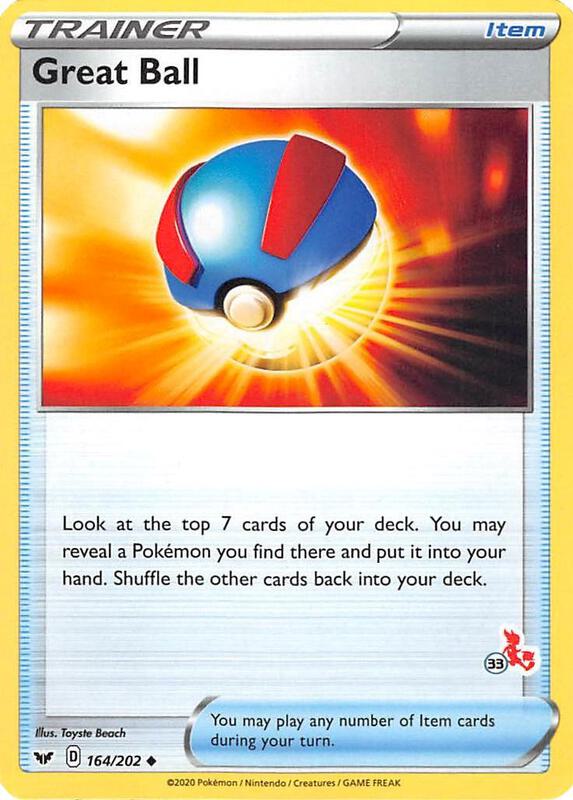 Karta Pokemon Great Ball 164/202 (#33 Cinderace Stamped) - Battle Academy 2022