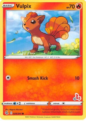 Karta Pokemon Vulpix 29/264 (#18 Cinderace Stamped) - Battle Academy 2022