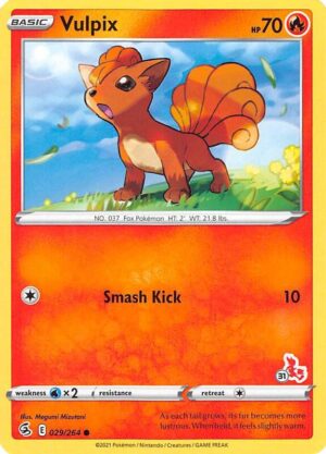 Karta Pokemon Vulpix 29/264 (#31 Cinderace Stamped) - Battle Academy 2022