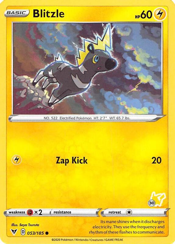 Karta Pokemon Blitzle 53/185 (#30 Pikachu Stamped) - Battle Academy 2022