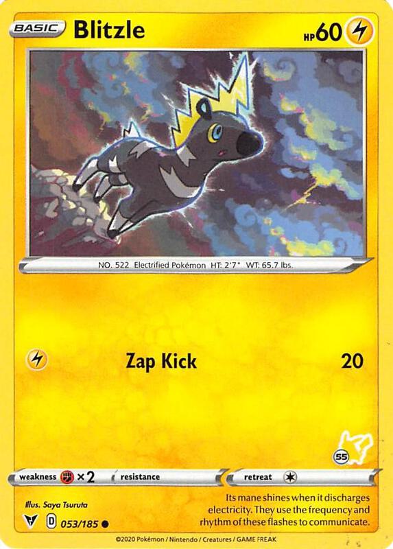 Karta Pokemon Blitzle 53/185 (#55 Pikachu Stamped) - Battle Academy 2022