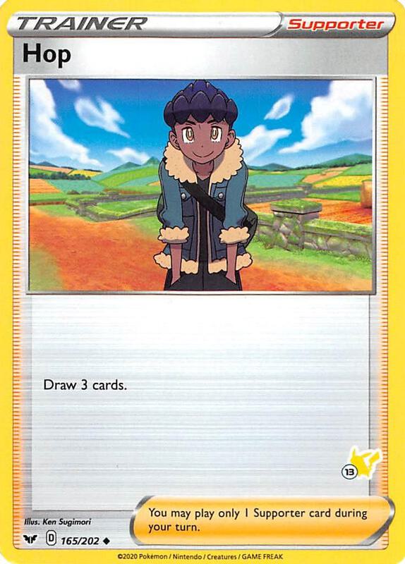 Karta Pokemon Hop 165/202 (#13 Pikachu Stamped) - Battle Academy 2022