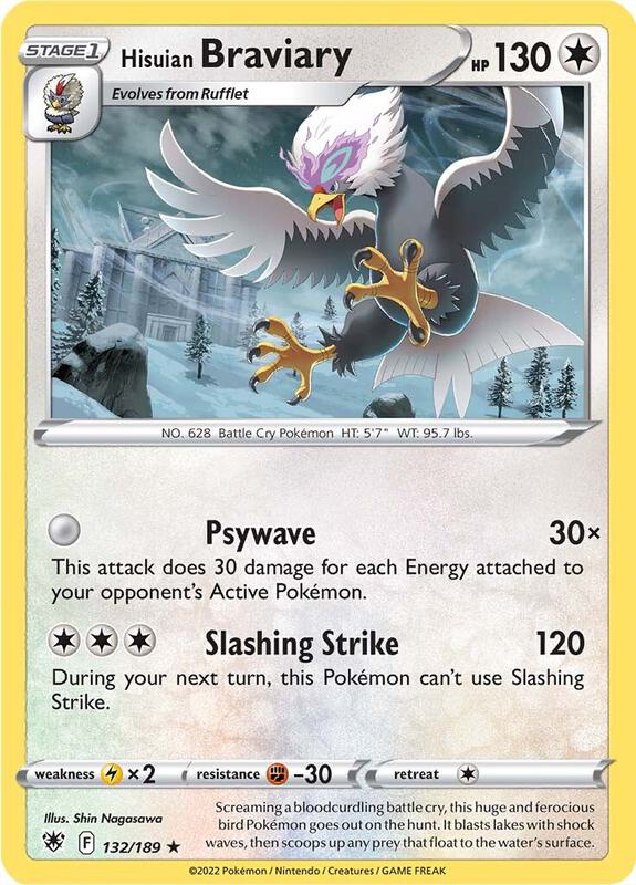 Hisuian Braviary 132/189 - SWSH10: Astral Radiance ( ASR 132 )