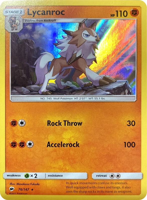 Karta Pokemon Lycanroc 76/147 (Water Web Holo) - Miscellaneous Cards & Products