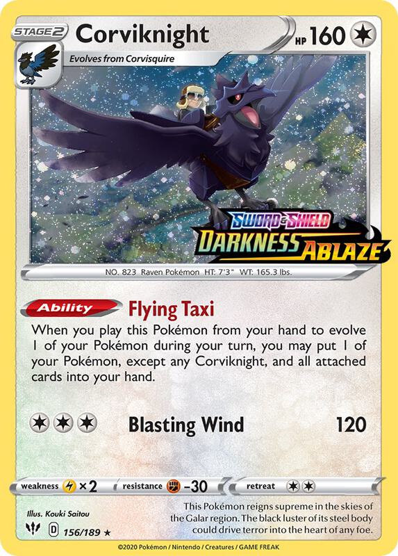 Karta Pokemon Corviknight 156/189 (Darkness Ablaze Stamped) - Miscellaneous Cards & Products