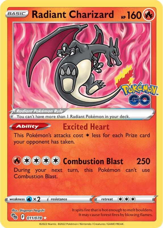 Radiant Charizard 011/078 - Pokémon GO