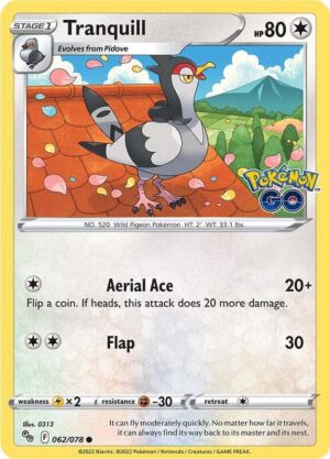 Tranquill 062/078 - Pokémon GO