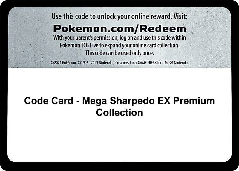 Karta Pokemon Code Card - Mega Sharpedo EX Premium Collection - SM Base Set