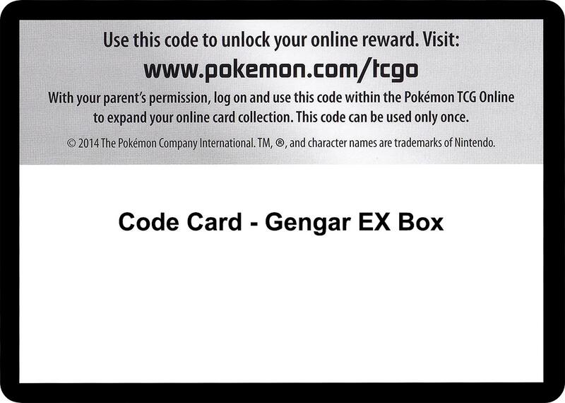 Karta Pokemon Code Card - Gengar EX Box - XY - Evolutions