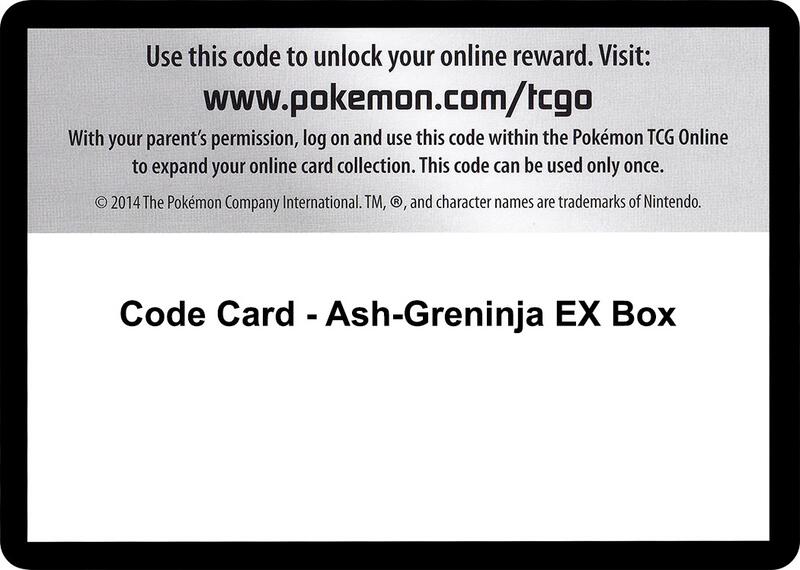 Karta Pokemon Code Card - Ash-Greninja EX Box - XY - Fates Collide
