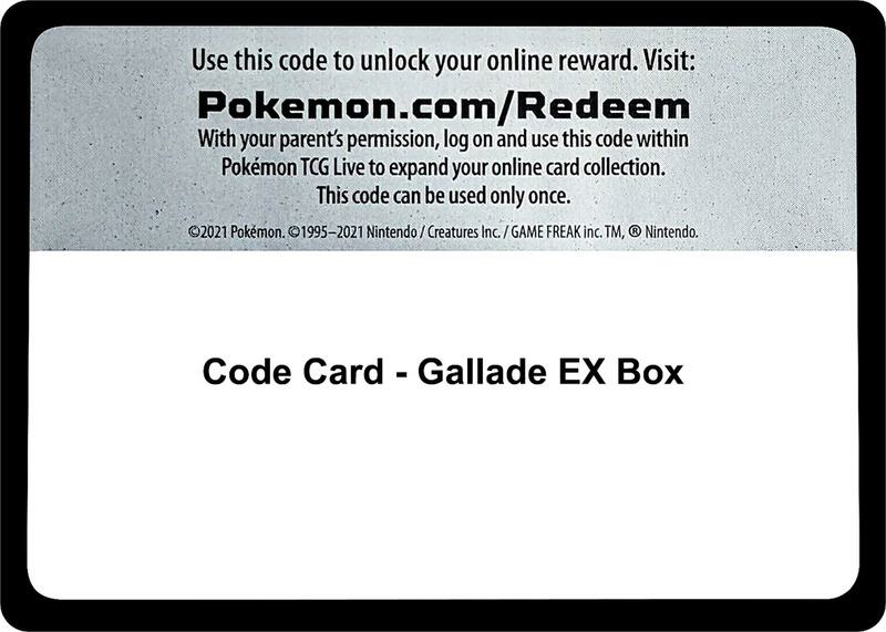 Karta Pokemon Code Card - Gallade EX Box - XY - Phantom Forces