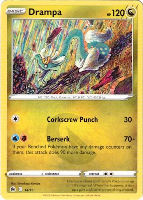 Karta Pokemon Drampa 14/015 - 14/15 - McDonald's Promos 2022