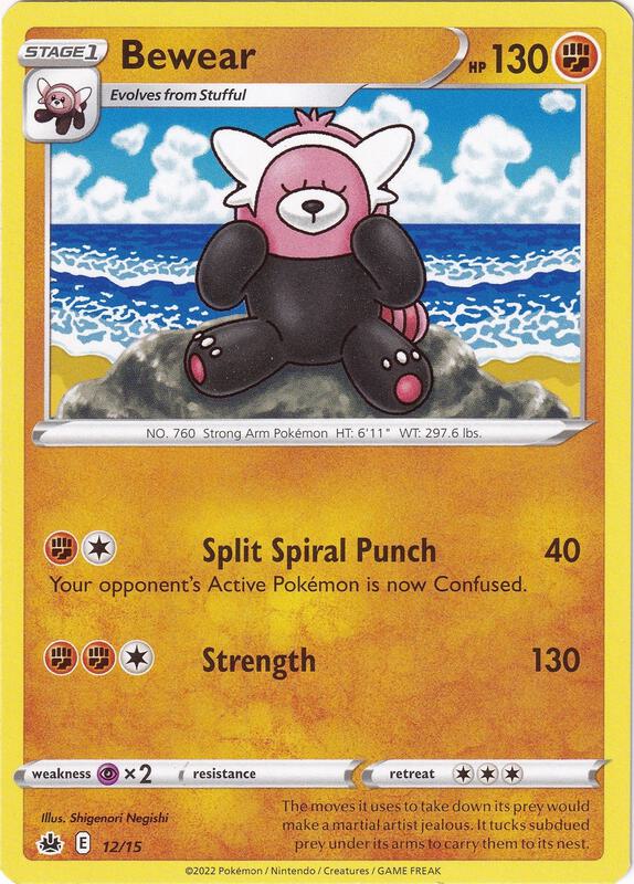 Karta Pokemon Bewear 12/015 - 12/15 - McDonald's Promos 2022
