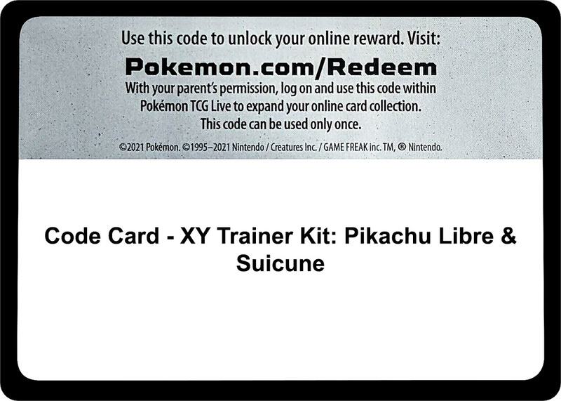Karta Pokemon Code Card - XY Trainer Kit: Pikachu Libre & Suicune - XY Trainer Kit: Pikachu Libre & Suicune