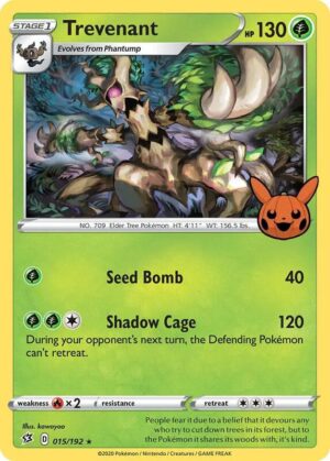 Karta Pokemon Trevenant 15/192 - Trick or Trade BOOster Bundle