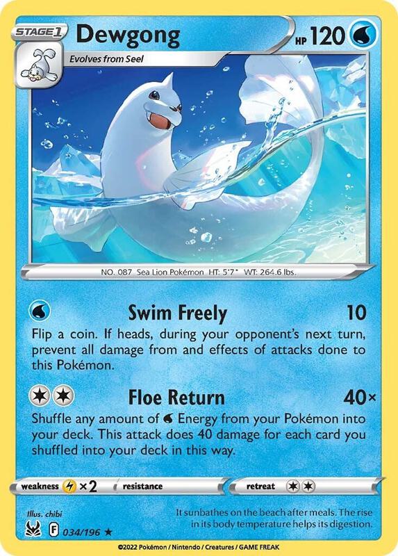 Karta Pokemon Dewgong 34/196 - SWSH11: Lost Origin