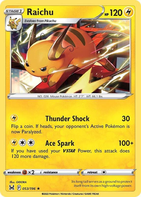 Karta Pokemon Raichu 53/196 - SWSH11: Lost Origin