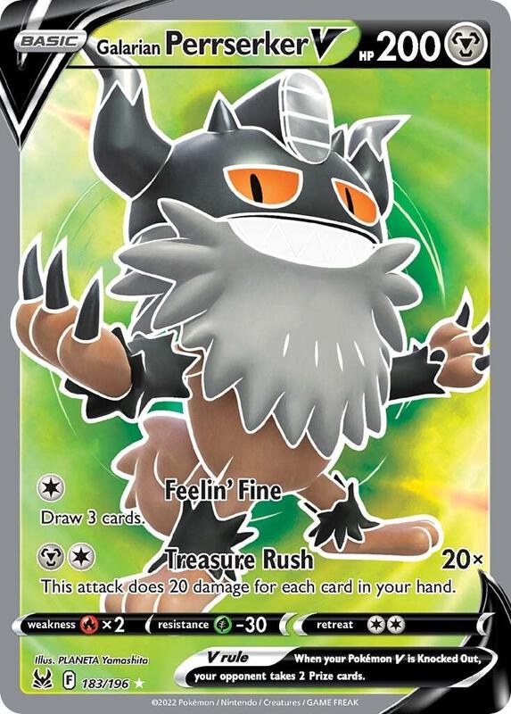 Galarian Perrserker V 183/196 - Lost Origin