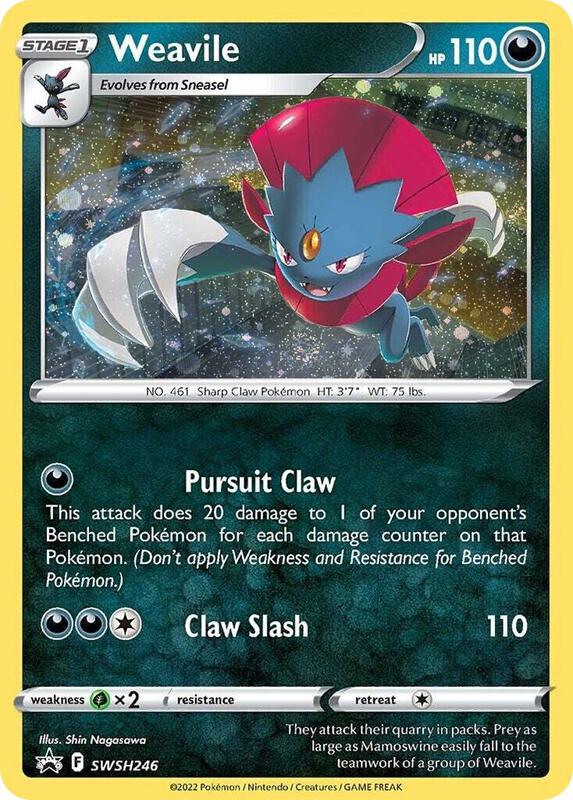Karta Pokemon Weavile - SWSH246 (Cosmos Holo) - SWSH: Sword & Shield Promo Cards SWSH246