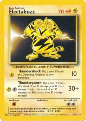 Karta Pokemon Electabuzz 20/102 - Base Set